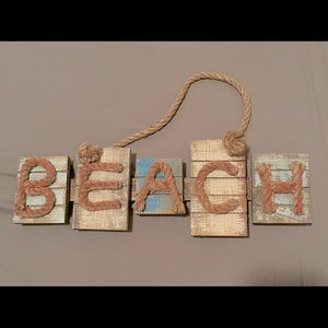 Wooden BEACH Sign